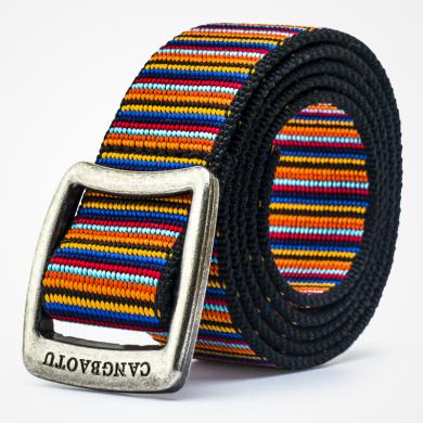 Colorful Elastic Canvas Belt 