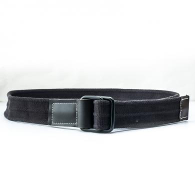  D ring  black canvas fabric belt